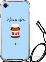 GSM Hoesje iPhone SE 2022 | 2020 | 8 | 7 Doorzichtige Silicone Hoesje met transparante rand Nut Home