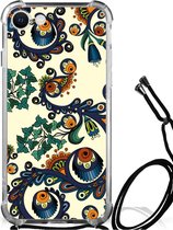 Telefoontas iPhone SE 2022 | 2020 | 8 | 7 Shockproof Case met doorzichtige rand Barok Flower
