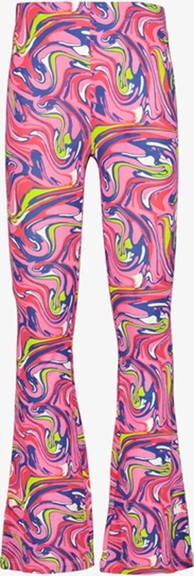TwoDay meisjes flared broek met felle print - Roze - Maat 92
