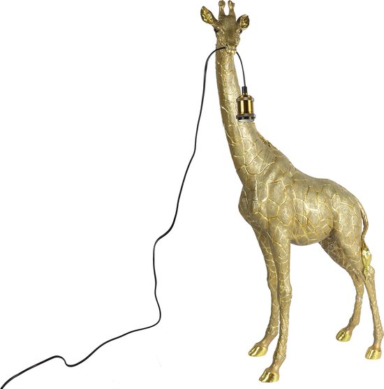 Lamp - Giraf - Goud - incl. lamp - 103cm - XXL | bol.com