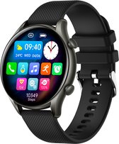 Qlarck Watch Pro - Smartwatch - Zwart - Notificaties - iOS en Android - HD Touchscreen - Stappenteller - Horloge - 45 mm - Heren & Dames