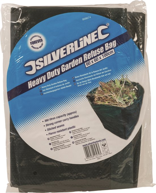 Silverline Grote tuinafvalzak - scheurbestendig - 360 liter - 60 x 60 x 100 cm van Silverline — afbeelding 2