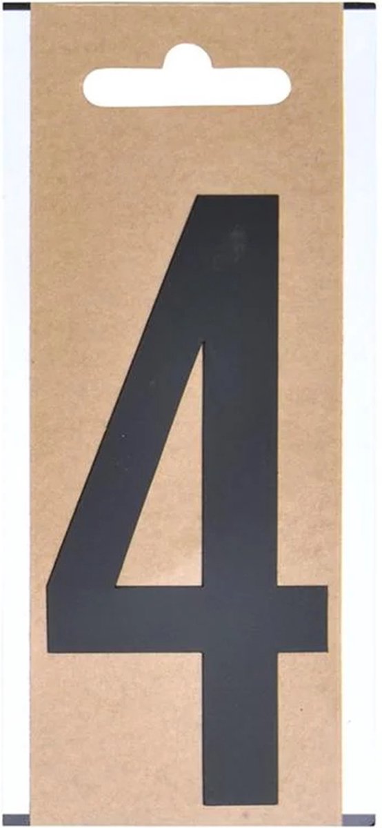 ProPlus Cijfer Etiket / Sticker "4" - Hoogte 10 cm