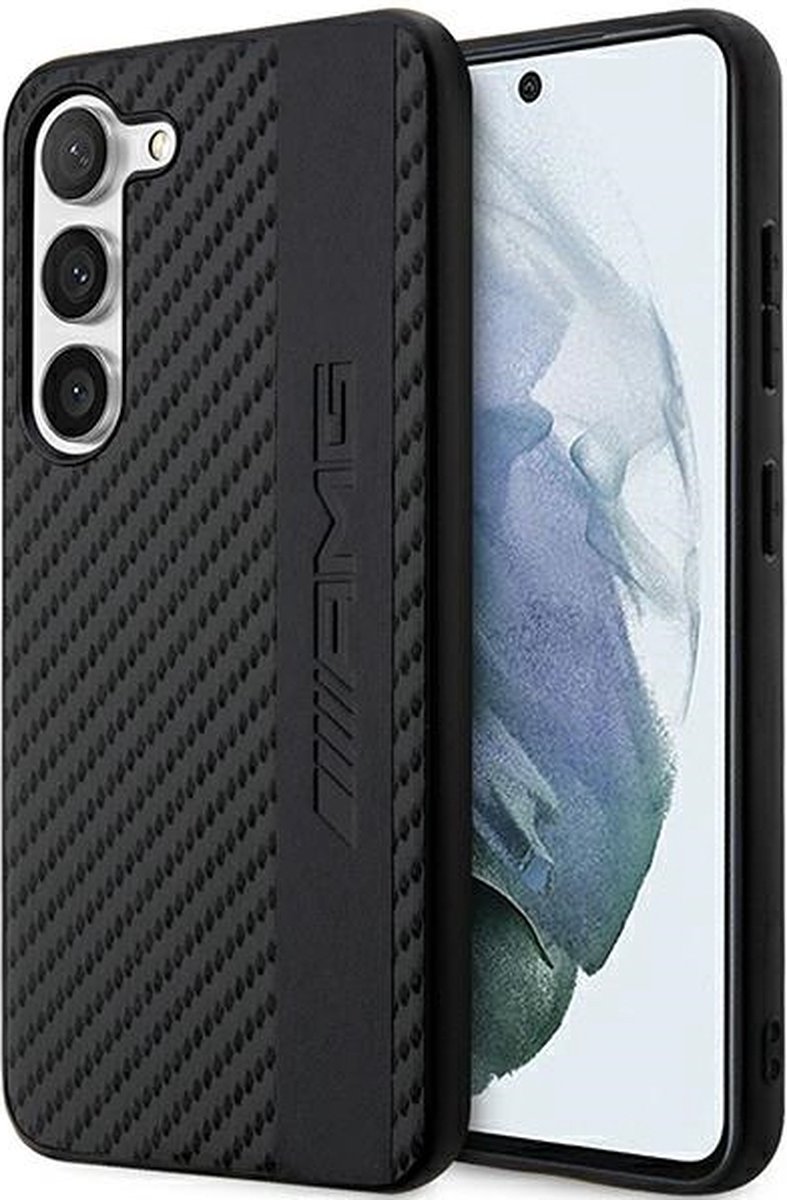 AMG Achterkant hoesje - Carbon - geschikt voor Samsung Galaxy S23 Plus - Zwart