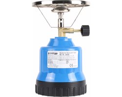 Camping Gaskookstel 'Eco' - Gasbrander - Gaskoker - Kunststof - 20,9 cm - blauw - Lichtgewicht - Piëzo ontsteking - Butaan / Propaan - B-Camping