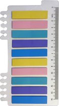 Index tabs - 200 stuks - inclusief liniaal - 10 kleuren - sticky notes