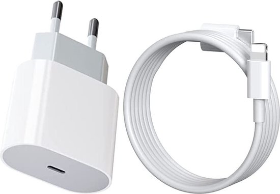 iPhone-oplader, MFI-gecertificeerd, 20 W, USB C-oplader met snellaadkabel, 2 m origineel, USB C-adapter, stekker, snellader, iPhone-kabel, oplaadkabel voor iPhone 14/13/12/11 Pro Max/Mini/Plus/iPad