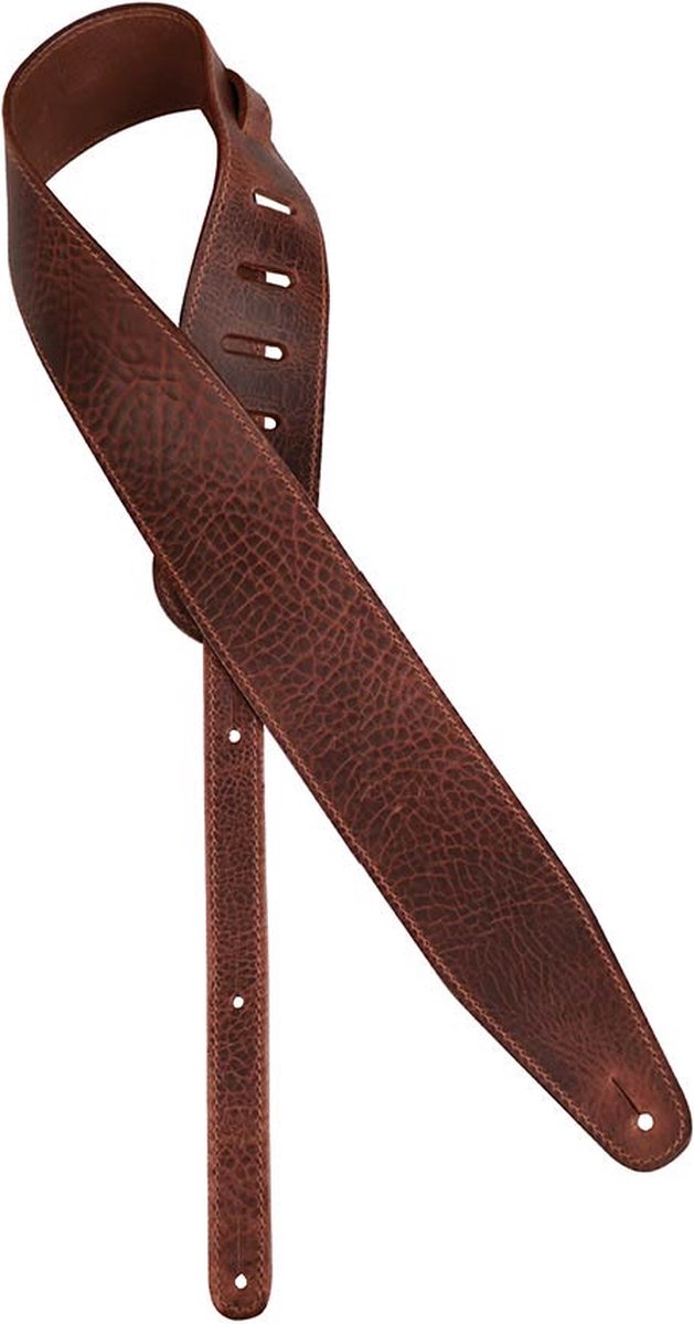 Gaucho GST-952-DBR gitaarriem, topkwaliteit Europees leder, 7cm. breed, donker bruin, made in Italy