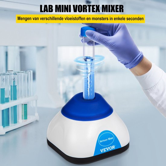 Bolture Vortex Mixer - Laboratorium Mixer - Nagellak Mixer - Verf Mixer - Paint Shaker - 3000RPM - Blauw/Grijs van Bolture — afbeelding 4