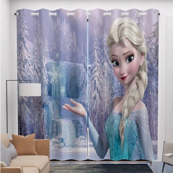 Gordijn - Frozen - Elsa - kant en klaar - verduisterend - 140x100 ( of eigen ) | bol.com