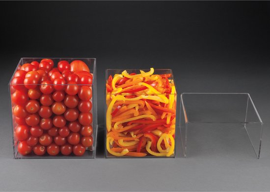 PATIKIL Acryl Doos met Deksel 8 cm x 8 cm x 6 cm, Clear Acryl Display Dozen Plastic Vierkante Kubus Containers Opslag Organizer voor Snoep Kleine Sieraden Kunstwerk Display