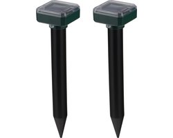 Mollenverjagers op solar-energie - 4x - 25 cm - 400Hz - bereik tot 600 m2 - plaagdieren bestrijding met pulsen