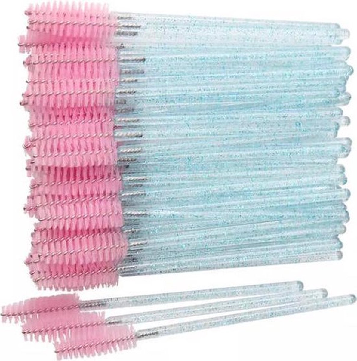 Wimper Borstel - Roze| 25 Stuks | herbruikbare borstels -wenkbrauwborstel roze-wenkbrauw borstel- wimperborstel roze-herbruikbare wenkbrauw borstel - Merkloos