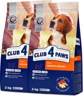 Club 4 Paws Premium met kip - adult dogs medium breeds 2 x 2 kg
