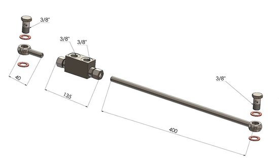 Vérin Hydraulique à Double Effet Standard (différentes variantes) -  Sparepartsholland