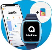 Qlokkie Smartwatch enfants - Montre GPS enfant - Tracker GPS - 4G - Fonction SOS - Appel vidéo HD - Étanche - Carte SIM incluse - QL15 - Blauw