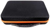 Luxe sorteerkoffer - 60 potjes - Diamond painting koffer zwart met oranje rand
