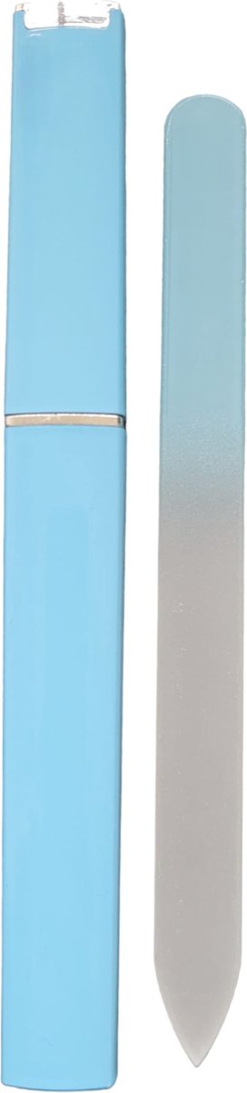 Glazen Nagelvijl Licht blauw- 1 Stuk - Glasvijl met opbergdoosje - Manicure – oDaani