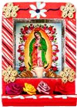 Kitsch Kitchen autel en bois décoration murale rouge