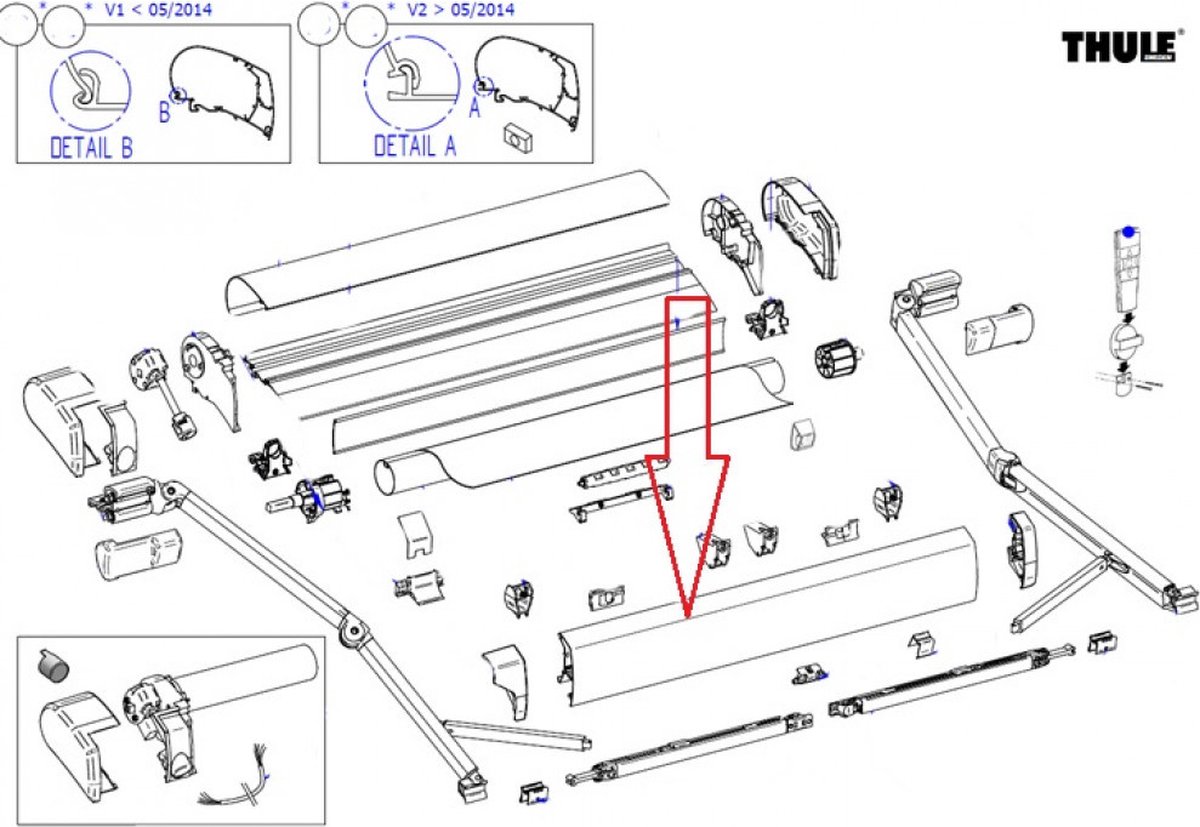 Thule Lead Rail 9200 4.50 Wit