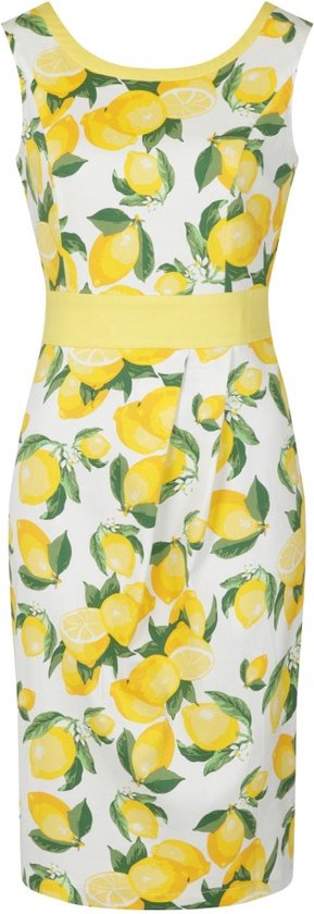 Dancing Days - LEMON Kokerjurk - 2XL - Wit