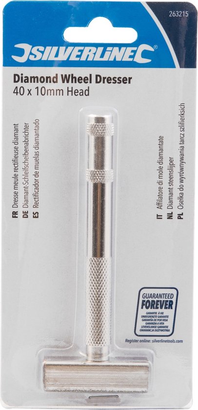 Silverline Heavy-duty diamant steenslijper - 40 x 10 mm - gekarteld handvat - slijpwiel restauratie