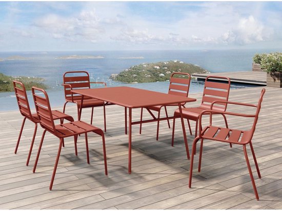 Ensemble De Jardin 4 Pièces – Canapé 2 Places, 2 Chaises, Table D'appoint – Noir/Taupe – Eris-Car