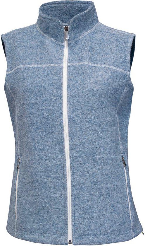 Ivanhoe dames wollen vest Beata Faded Denim - Blauw