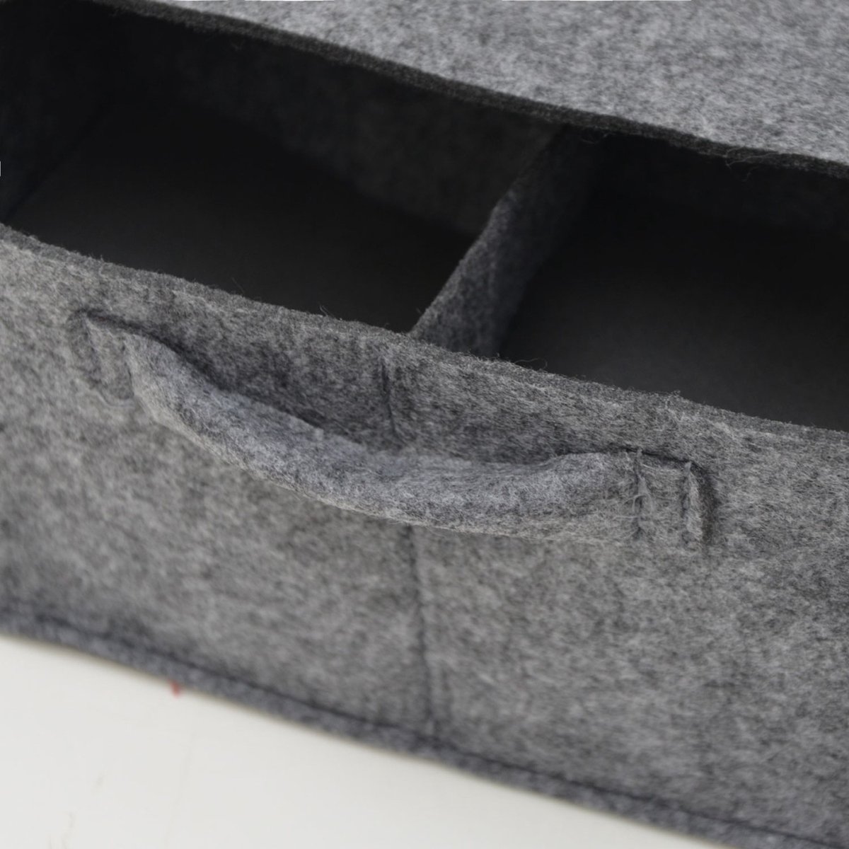 XoeLLe Campingbekerhouder Van Vilt - 6-vakken Organizer Voor Servies, Met Handvat (28x21x11,5 Cm)