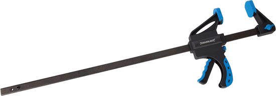 Silverline Heavy Duty snelspanklem - 600 mm - enkelhandig gebruik - nylonvezel kaken - 1,25 kg