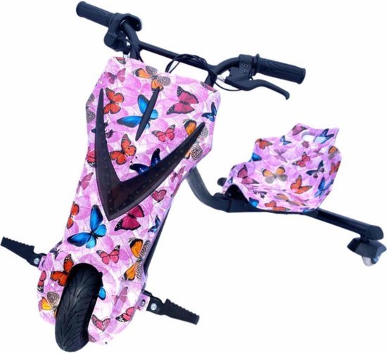 Moovway Elektrische Drift Trike Kart Butterfly Roze 15 km/u bol