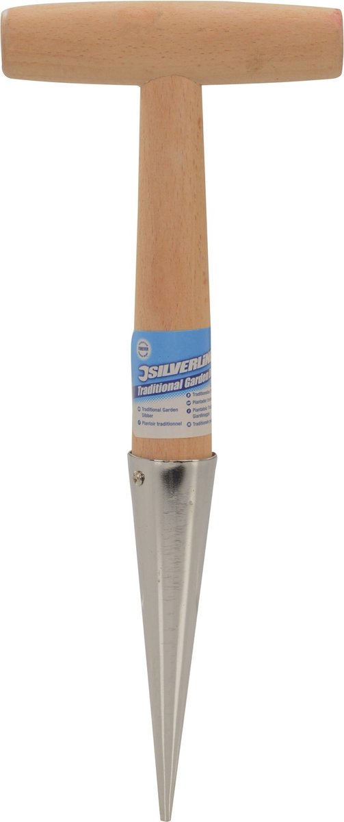 Silverline Traditionele pootstok - chroom geplateerd - 270 mm - houten handvat van Silverline — afbeelding 4