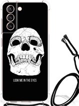 Beschermhoes Geschikt voor Samsung Galaxy S21 FE Telefoon Hoesje met doorzichtige rand Skull Eyes