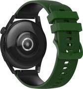 Bandje Geschikt voor Huawei Watch GT3 46mm Bicolor getextureerd siliconen Zwart/Groen