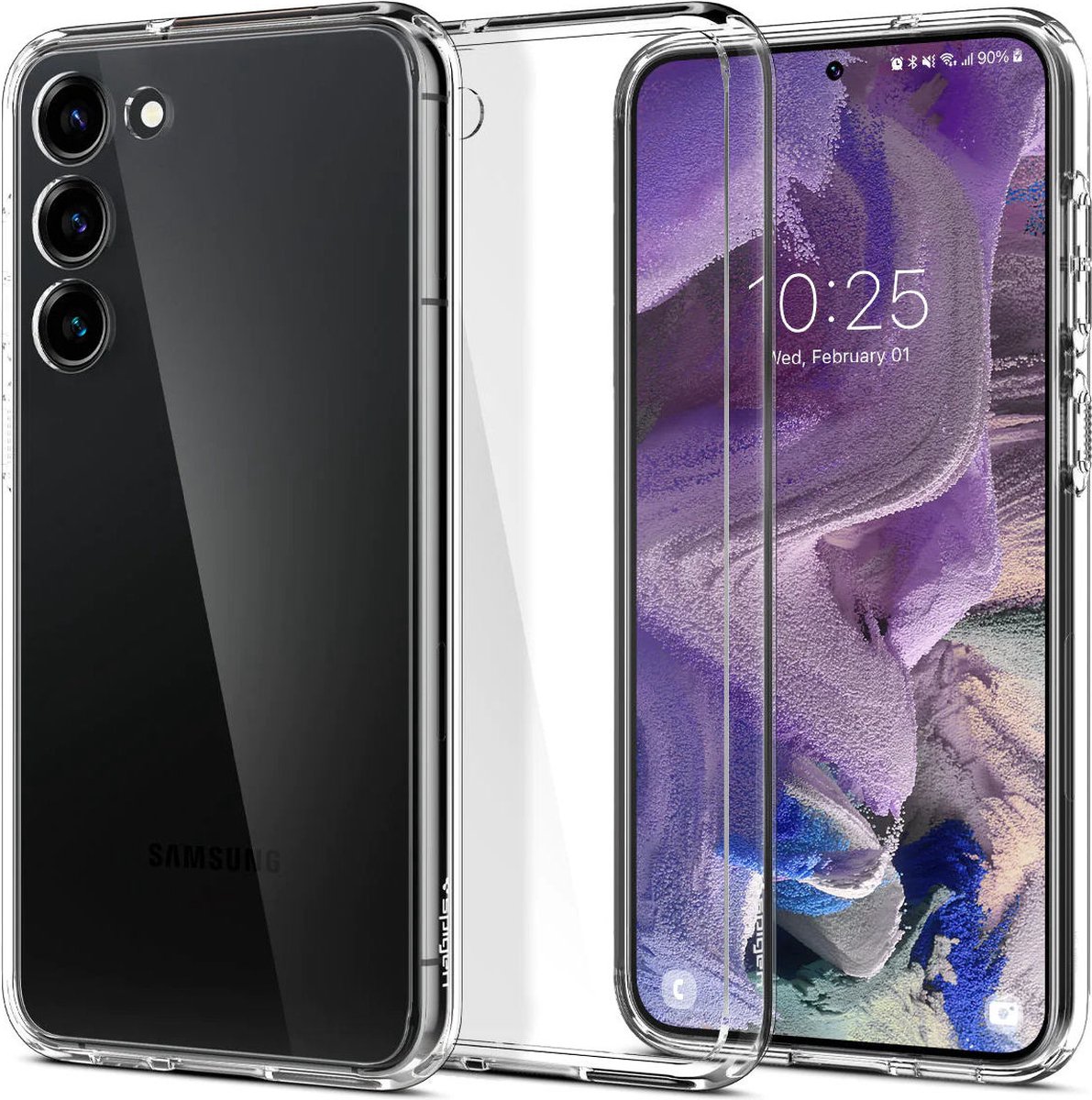 Geschikt voor Spigen Samsung Galaxy S23 Plus Crystal Hybrid Hoesje Transparant