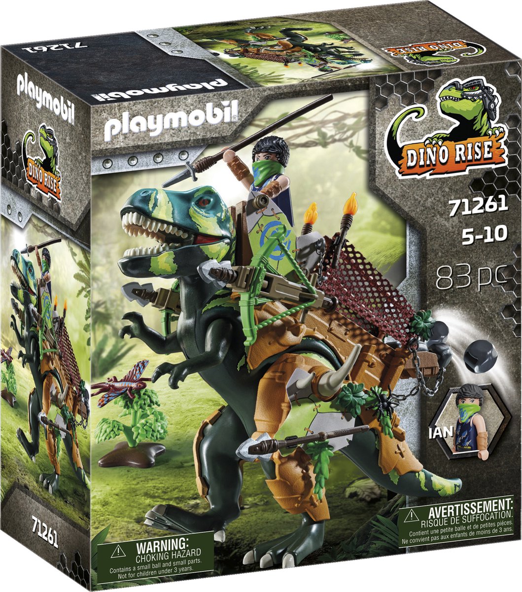 PLAYMOBIL - 71265 - Dino Rise - Bébé spinosaure et combattant