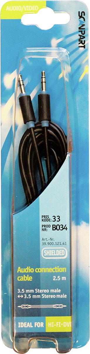 aansluitkabel 3.5 S(M)-(M) 2,5m