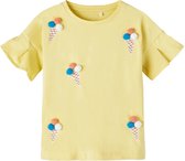 Name it t-shirt meisjes - geel - NMFfenja - maat 80