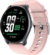 MAOO Smartwatch Dames en Heren - Horloge - Multisport - Stappenteller - Hartslagmeter - Bloeddrukmeter - iOS en Android - GTR Serie - Valentijn Cadeautje - Roze