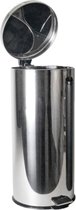 RVS vuilnisbak/pedaalemmer 30 liter 65 cm - Afvalemmers - Prullenbakken