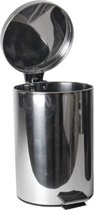 RVS vuilnisbak/pedaalemmer 20 liter 44 cm - Afvalemmers - Prullenbakken