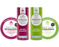 BEN&ANNA - Best Seller Deo Set - Pink Grapefruit - Persian Lime - 4 Pak - voordeelverpakking