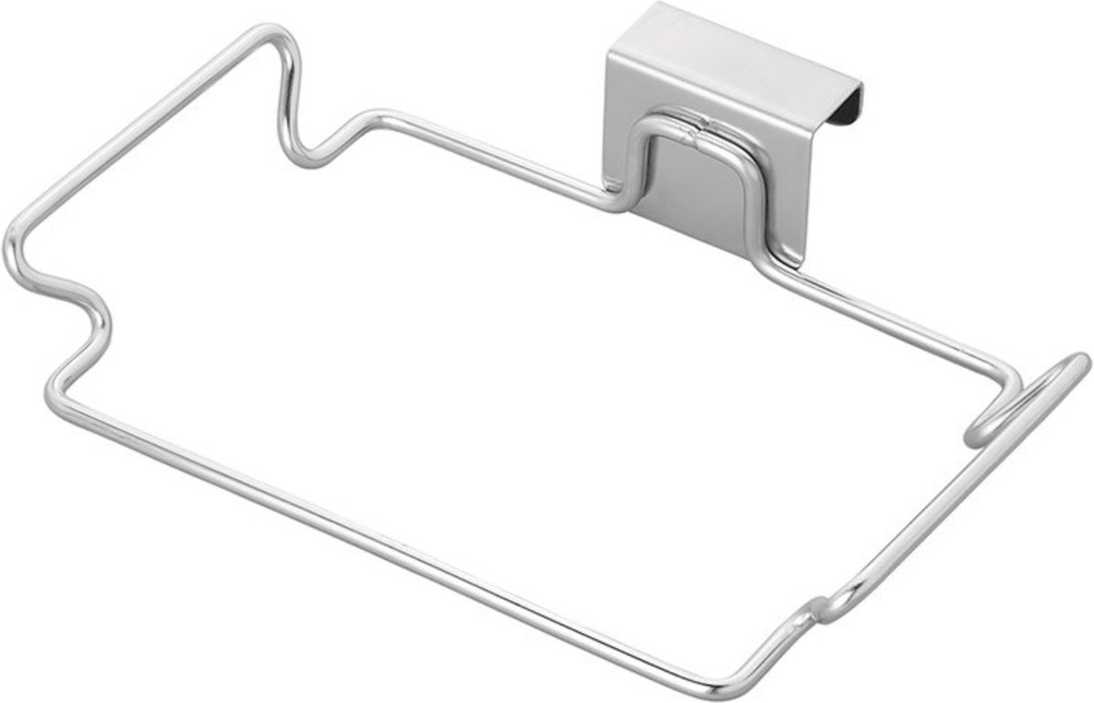 Goedkoopste ProPlus Vuilniszakkenhouder - Deurbevestiging - RVS - 22,5 x 14,3 cm - Voor binnen en buiten