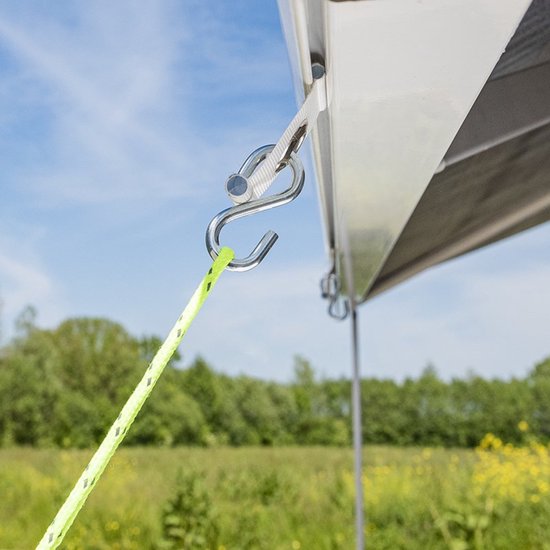 ProPlus Tentrail hangers - met oog - 5-8 mm - set van 6 - wit van ProPlus — afbeelding 2