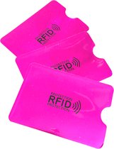 3 Stuks - RFID Bescherm Hoes - Magenta - Bankpas Beschermer - RFID Blocker - ID Kaart Beschermer – NFC Bankpas - Creditcard - RFID Beschermhoesjes