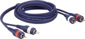 Dap Audio RCA Kabel 0,75m - 2x RCA Male naar 2x RCA Male - Tulp kabel 0,75m