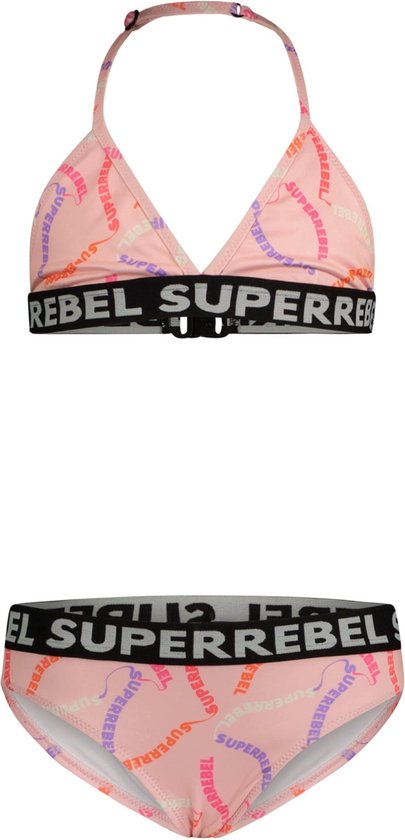 SuperRebel - Bikini Isla - ao multi text pink - Maat 128