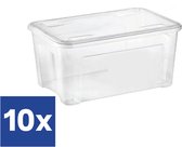 Opbergbox Met Deksel Transparant - 2.5 l - 10 stuks