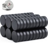 Brute Strength - Super sterke magneten - Rond - 20 x 5 mm - 60 Stuks | Zwart - Neodymium magneet sterk - Voor koelkast - whiteboard