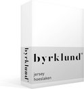 Wit verpakte Byrklund jersey hoeslaken.